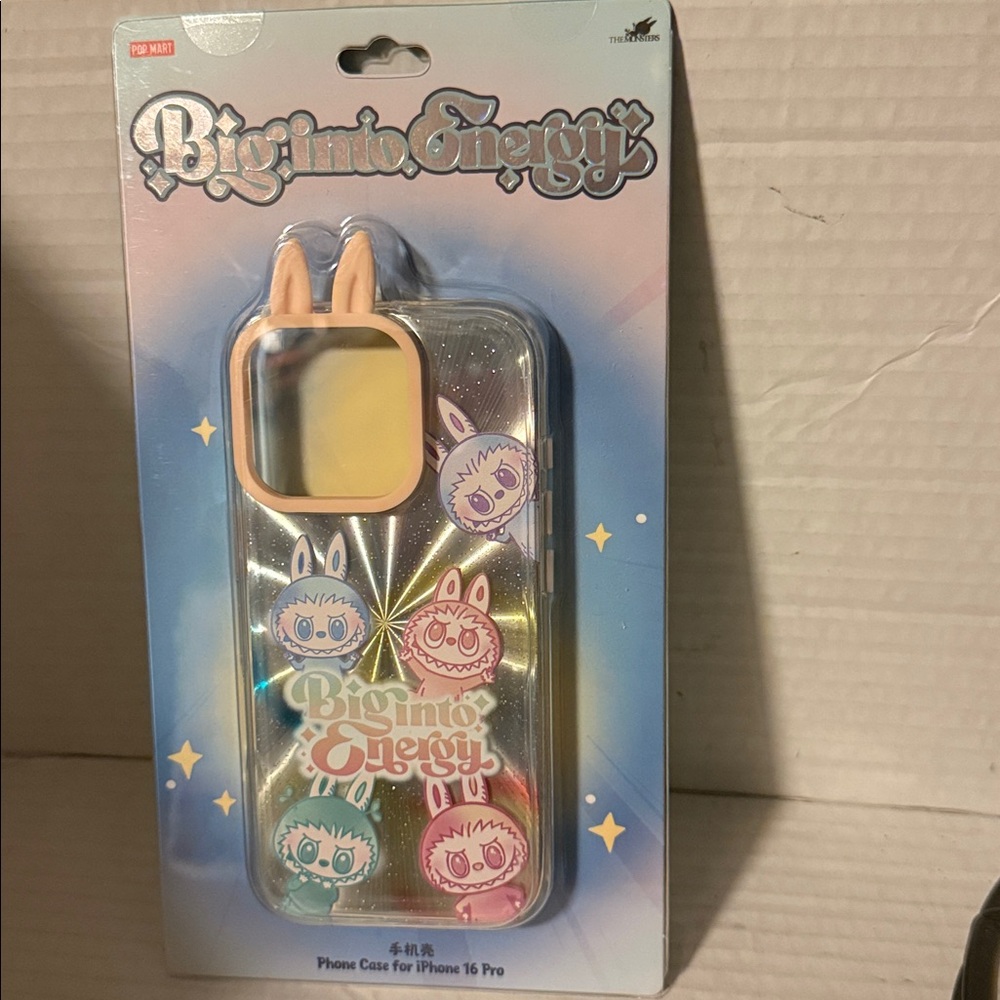 Popmart Labubu Big Into Energy Phone Case For iPhone 16 Pro Brand New Sealed